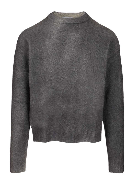Crew Neck Sweater Knitwear Grey