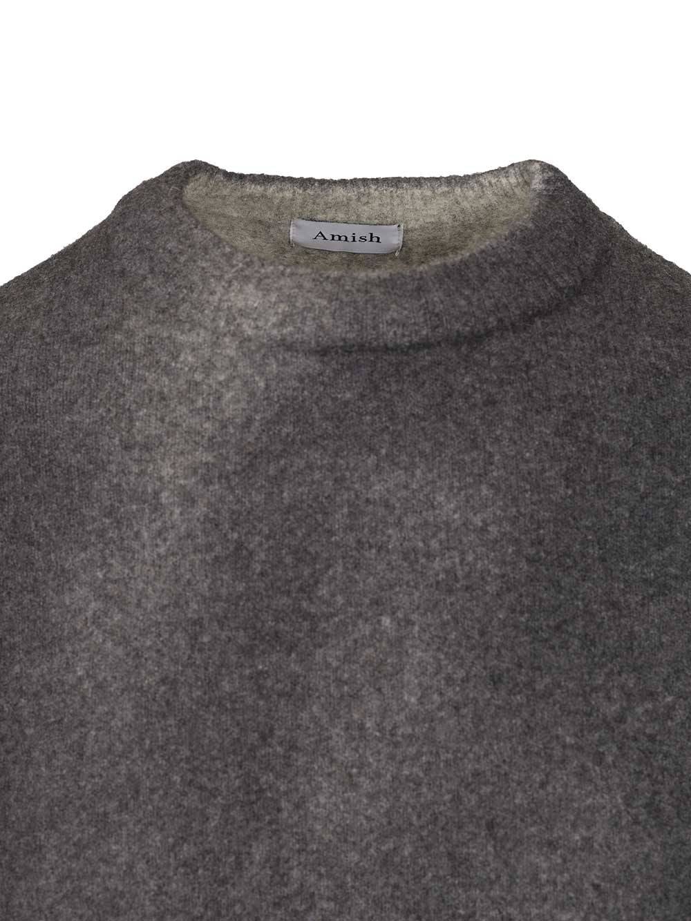 Amish Crew Neck Sweater Knitwear - Grey | b677823b8233b61f99ebd958217800db9f8bf2d3
