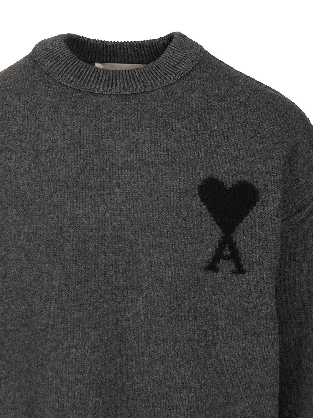 Ami Ami De Coeur Sweater Knitwear - Grey | aac29cdc37f140806aa4d11e99c7291f3a04a728