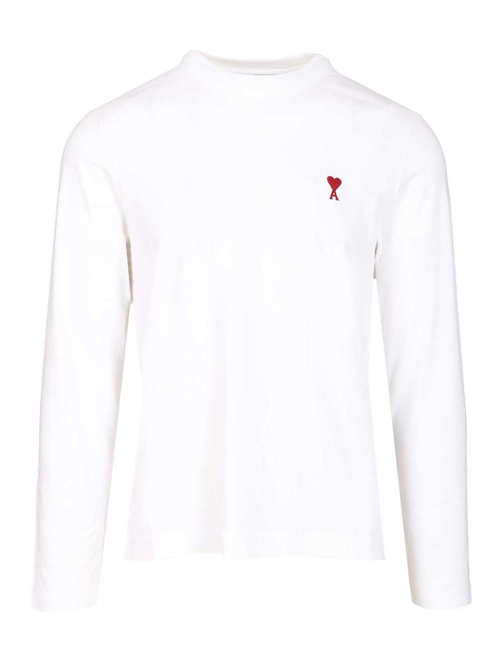 Ami Long-Sleeved T-Shirt - Bianco | fbb95ff51412a9f37f3deabe04b1ea036658aef2