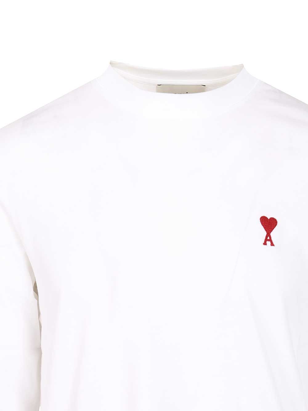 Ami Long-Sleeved T-Shirt - Bianco | 8c0e71aeecdc7dc39a62b1388d9a6fd4ae99ebfa