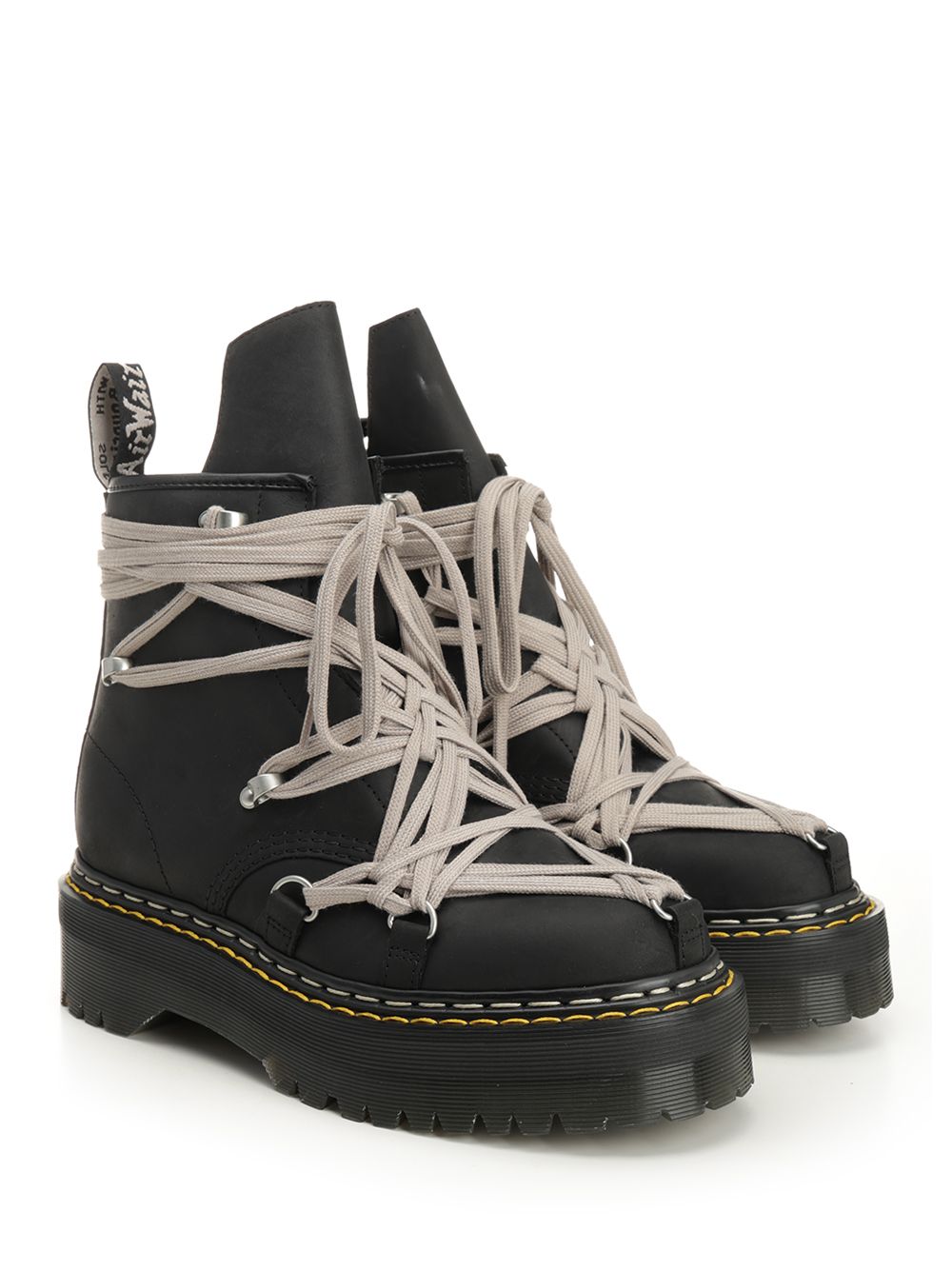Dr. Martens X Rick Owens 1460 Megalace Boots - Nero | 697008513d95c3694d071125620acd3e35ffcbf9