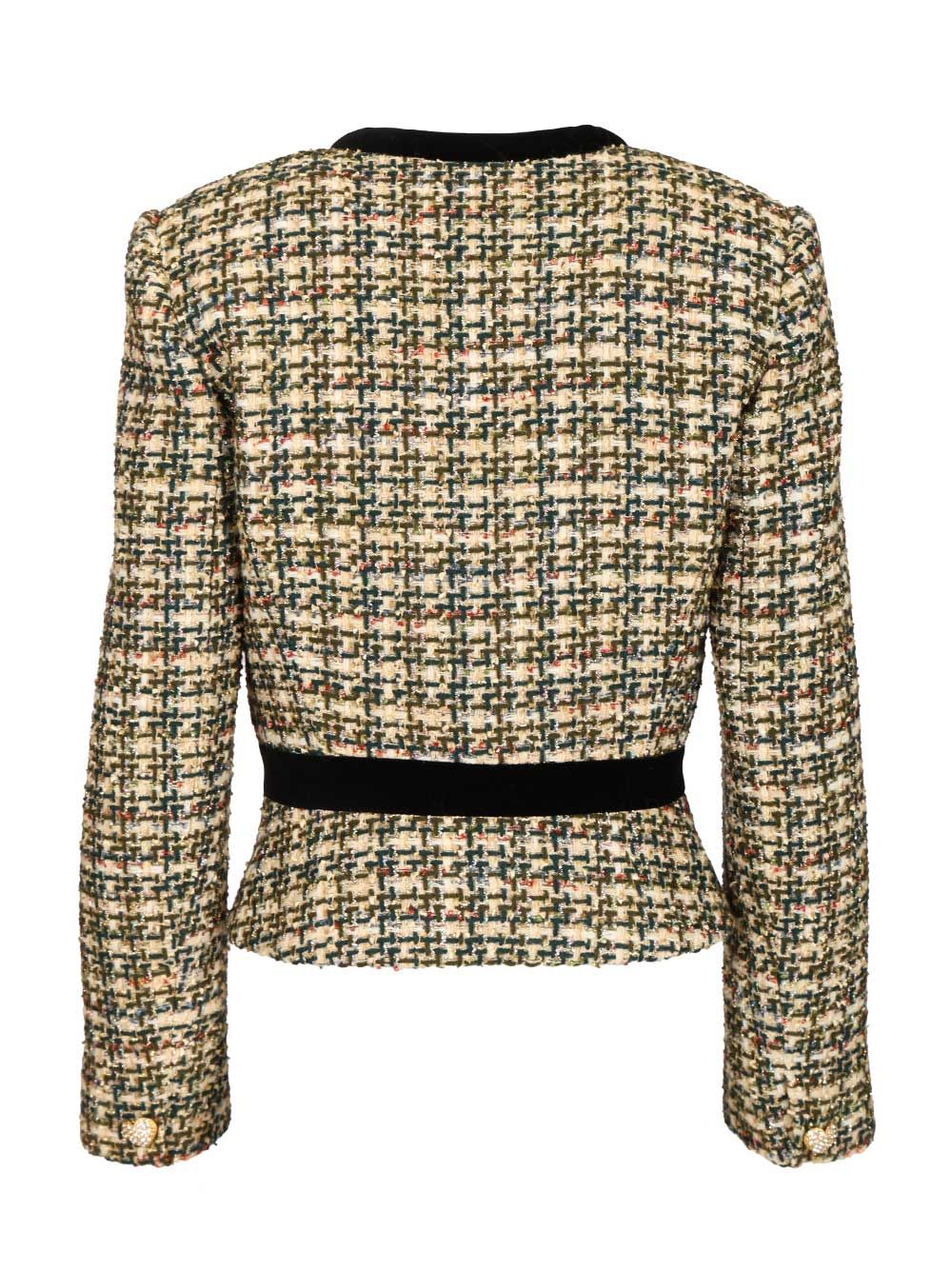Valentino Garavani Velvet Bow Tweed Jacket Giacche - Multicolor | 9e991f8d2a0bbce021eb36c8d2fb403255ea4060