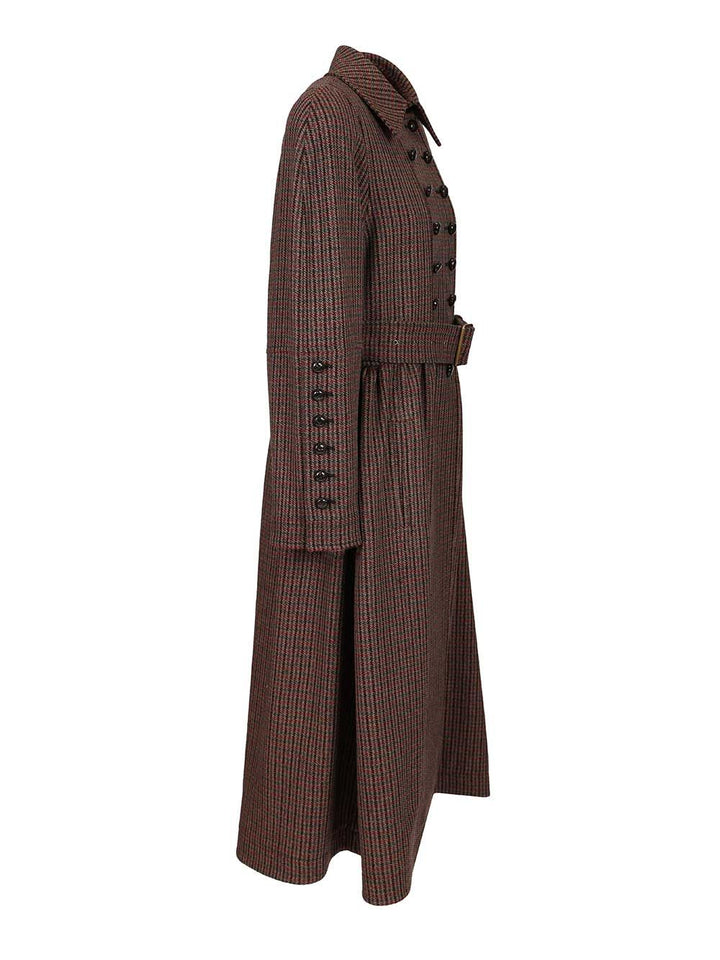 Chloe' Double-Breasted Coat Coats - Grey | 45c65c0ab22a99daa39a2bee733cb7fdfe5ba254