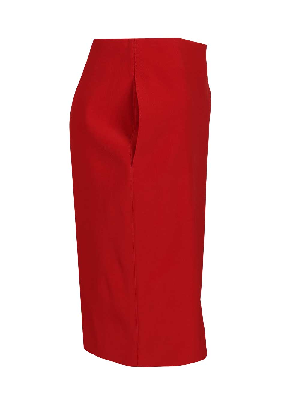 Saint Laurent Satin Pencil Skirt Gonne - Rosso | c43d543d187b27c241996be95408cfd6f02409b6