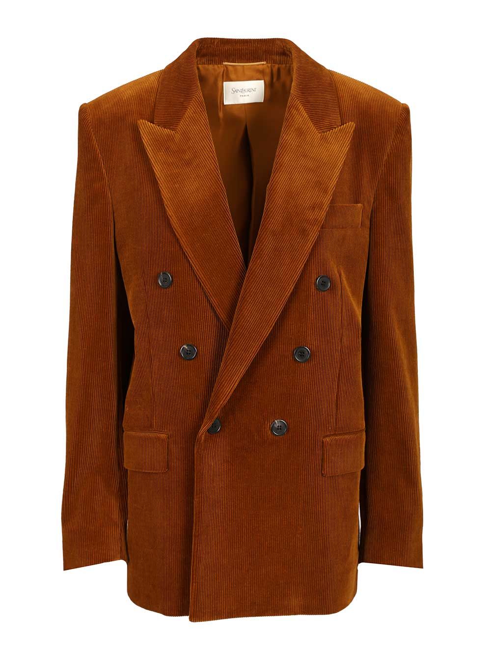 Saint Laurent Corduroy Jacket Giacche - Marrone | 1a1ad228211eb540573dadc2be37e423debe4f5e