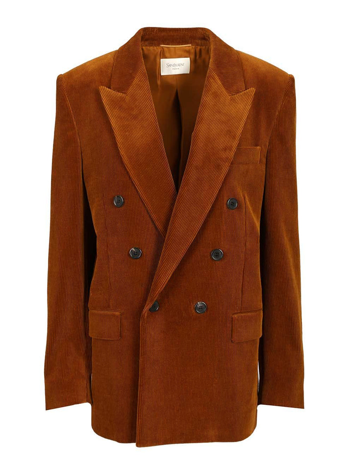 Saint Laurent Corduroy Jacket Giacche - Marrone | 1a1ad228211eb540573dadc2be37e423debe4f5e