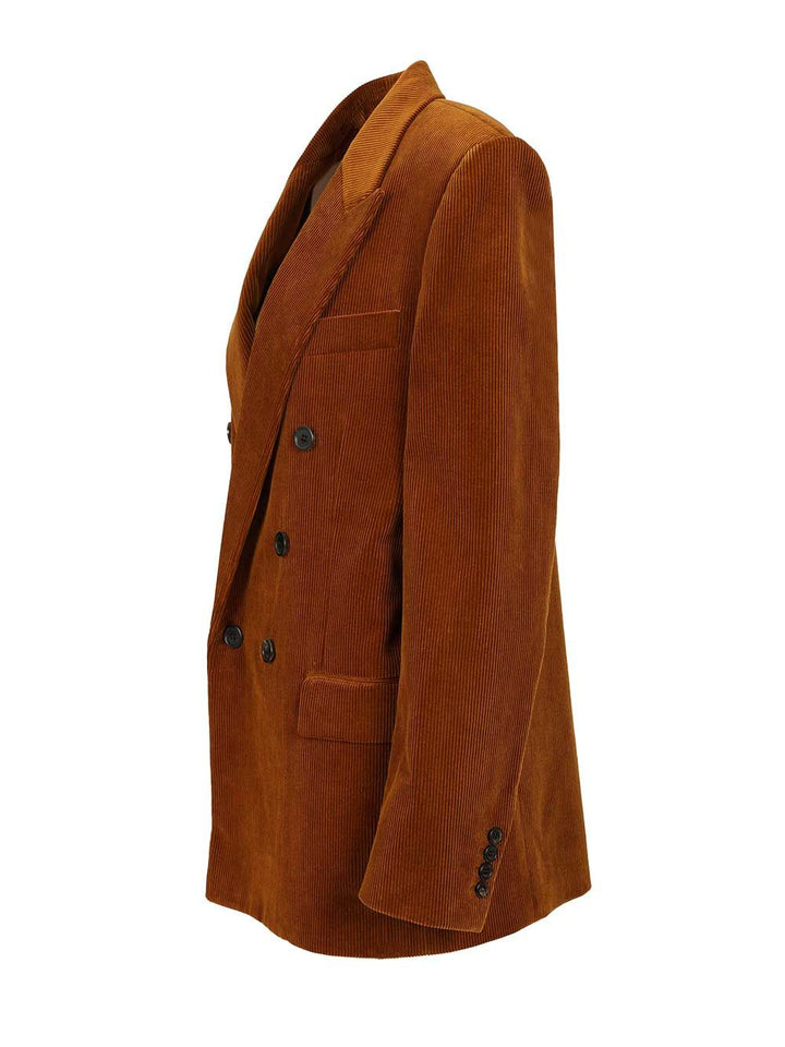 Saint Laurent Corduroy Jacket Giacche - Marrone | 9913e6d39bd375d184cf7343304068c94d04c933