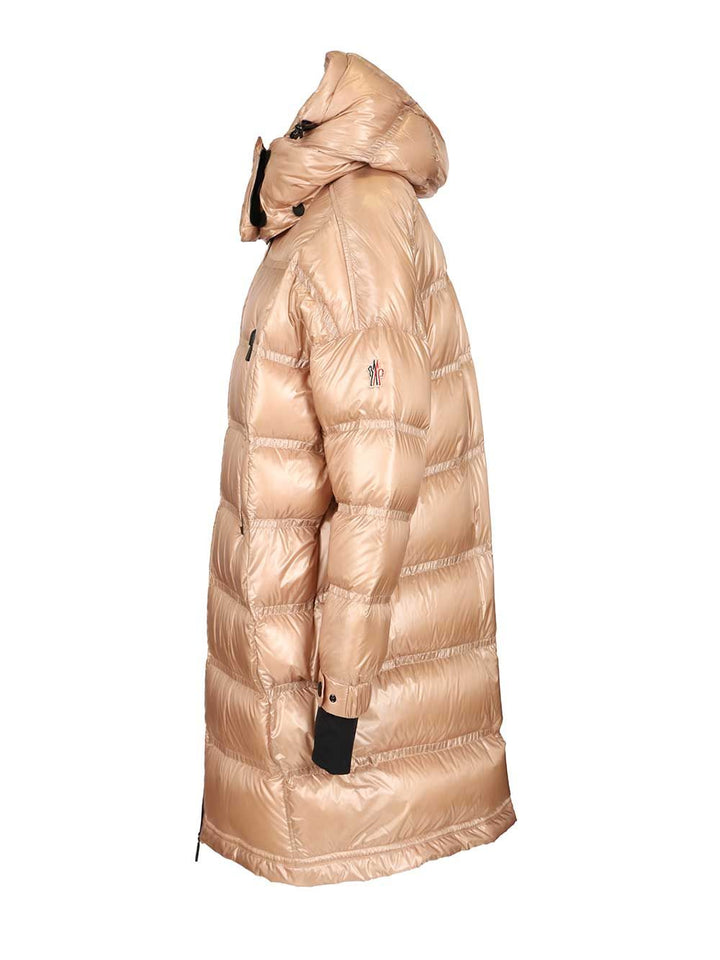 Moncler Grenoble Rochelairs Long Down Jacket With Hood Coats - Rose | fe6848cf7c4e6d8b8d261334928da7b8691835a3
