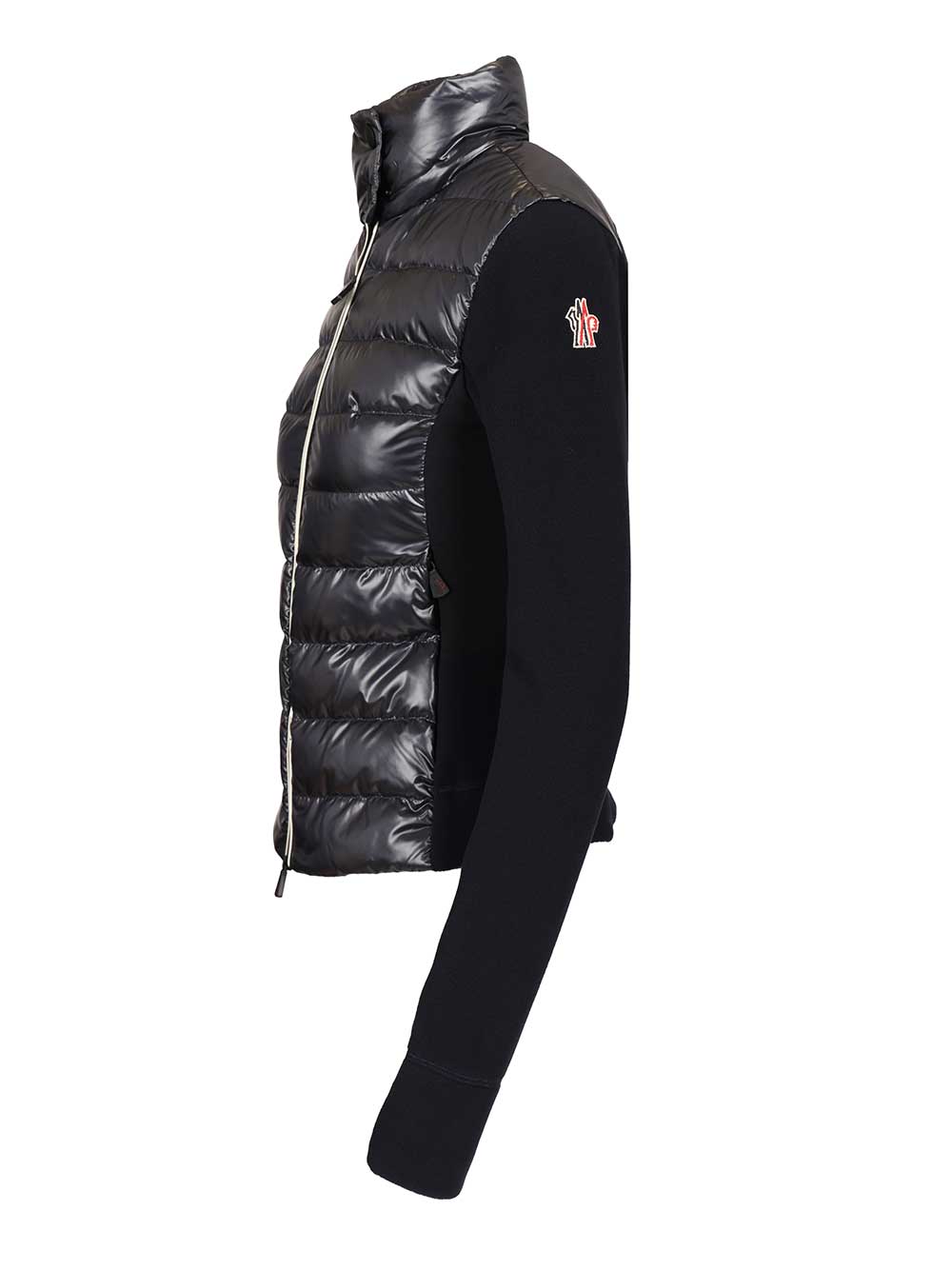 Moncler Grenoble Padded Cardigan In Shiny Nylon Coats - Blu | 35a76fa2dceb21133472b80c7a4643702588df14