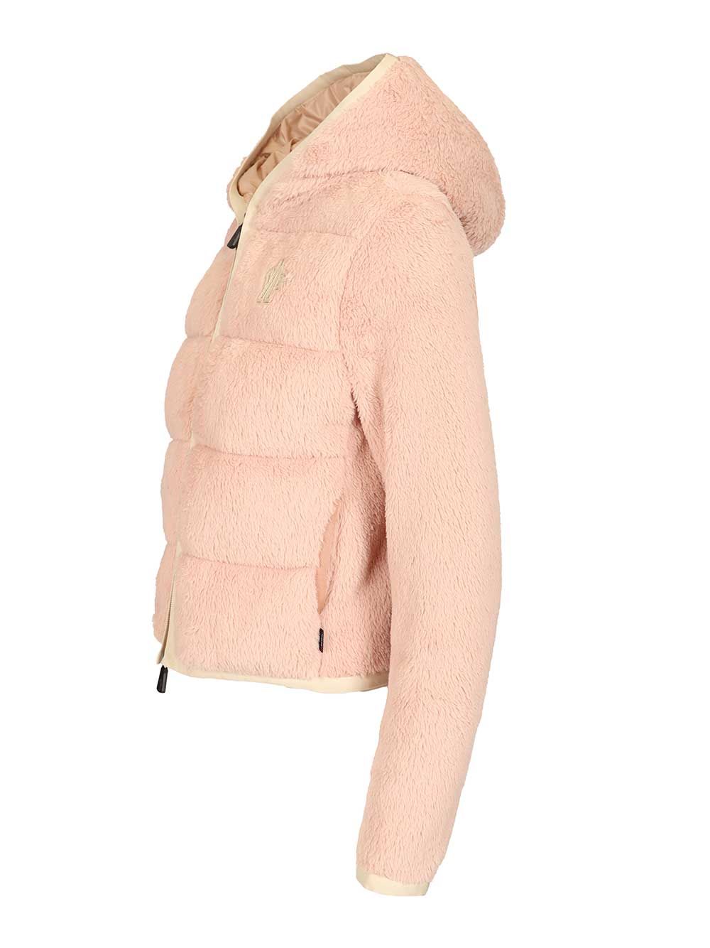 Moncler Grenoble Polartec® Padded Hoodie Giacche - Rose | 3f6d387b04e065b5a9539b4df48eacca48bda966