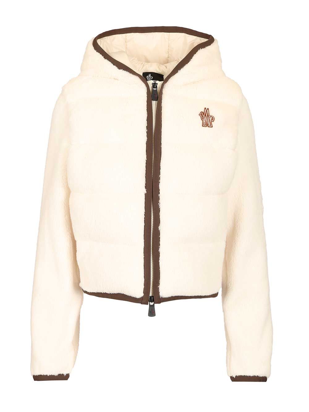 Moncler Grenoble Polartec® Padded Hoodie Giacche - Bianco | b320d563501f19f831179478fa9295cb3f717dbd