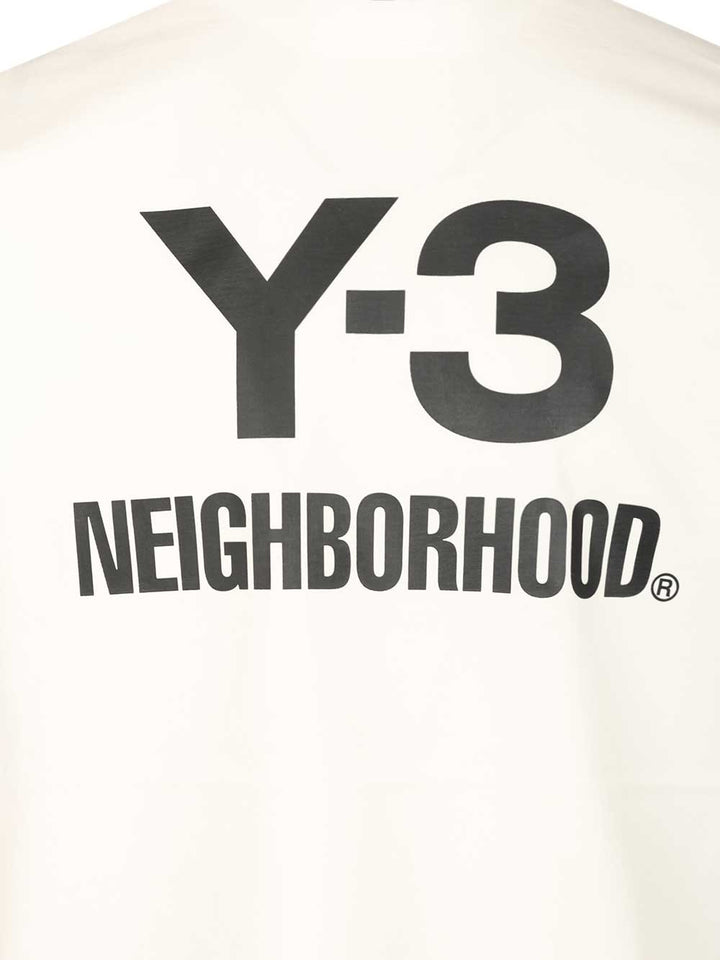 Adidas Y-3 Nbhd Logo T-Shirt - Bianco | d53a7e206e57525643ad13d54440569bcbdc98f1
