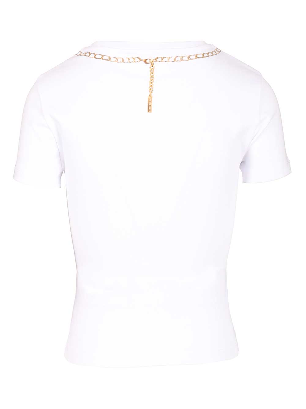 Marine Serre Trompe L'œil Jewelry Jersey Baby Fit T-Shirt - Bianco | b00405cf3291643c08a2f9e75466ec36b86879f2