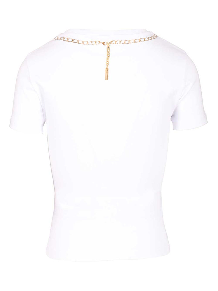 Marine Serre Trompe L'œil Jewelry Jersey Baby Fit T-Shirt - Bianco | b00405cf3291643c08a2f9e75466ec36b86879f2