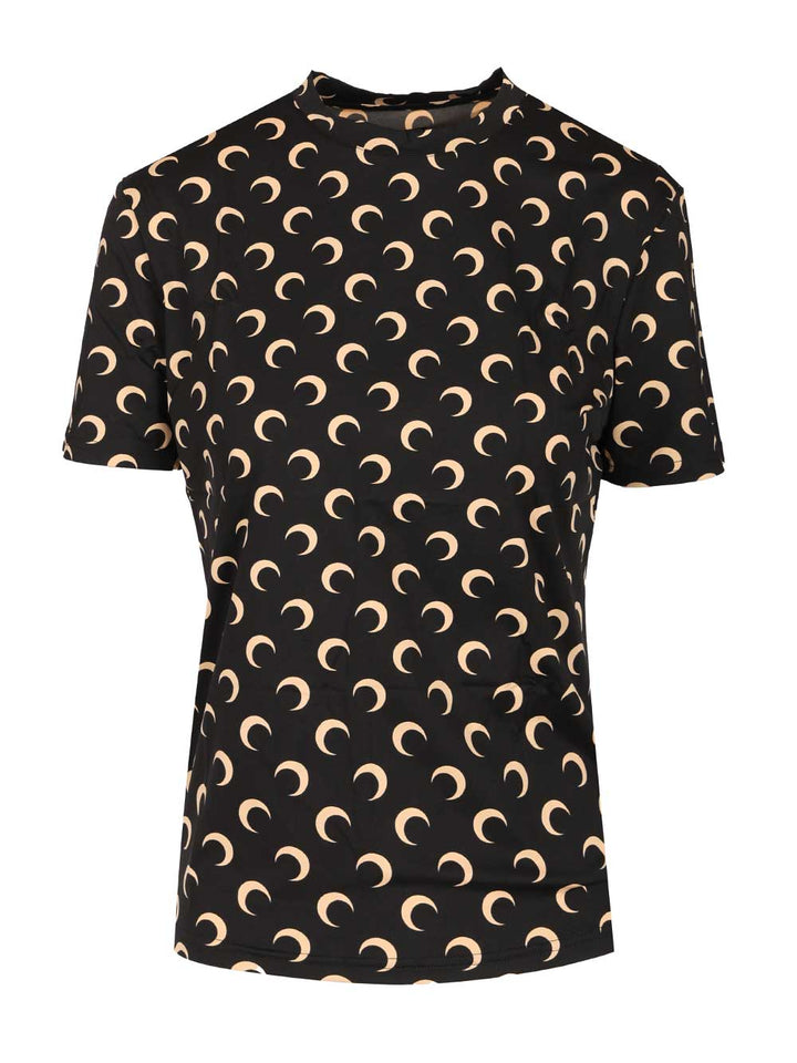 Marine Serre Moon Short-Sleeved Shirt Top - Nero | b2c0ae5234ba54c7c2b8a5f0025867a4e634cf00