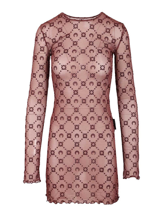 Moonogram Mini Crewneck Dress Abiti Violet