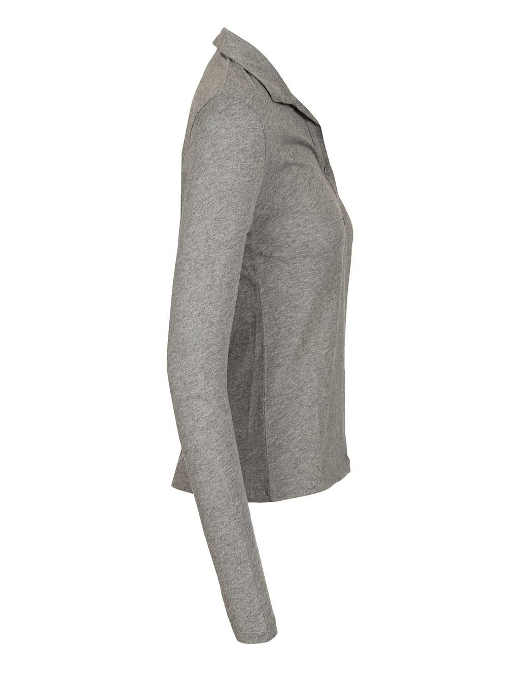 Al Duca D'Aosta Cotton And Cashmere Polo Shirt T-Shirt - Grey | 37bf3f6474c364e38557c92f892bf25b535d8e0d
