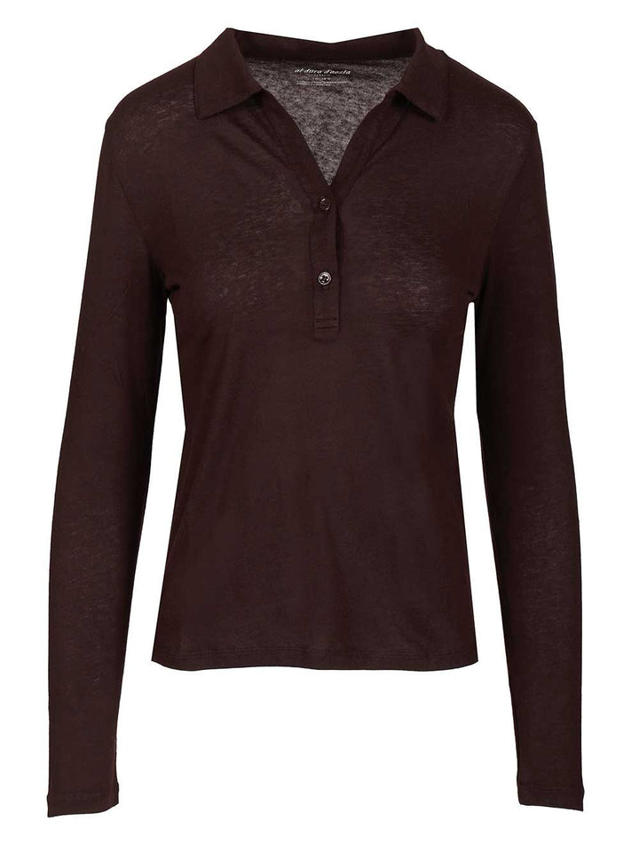 Al Duca D'Aosta Cotton And Cashmere Polo Shirt T-Shirt - Violet | 0287857ca6655076a2a3d6cf88ae8c9665a1cd75