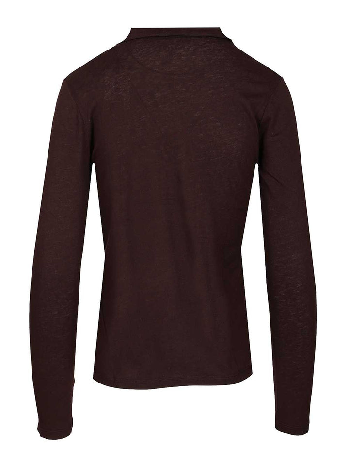 Al Duca D'Aosta Cotton And Cashmere Polo Shirt T-Shirt - Violet | cef55e492a76a560c3184d3271d7cef40b462b23