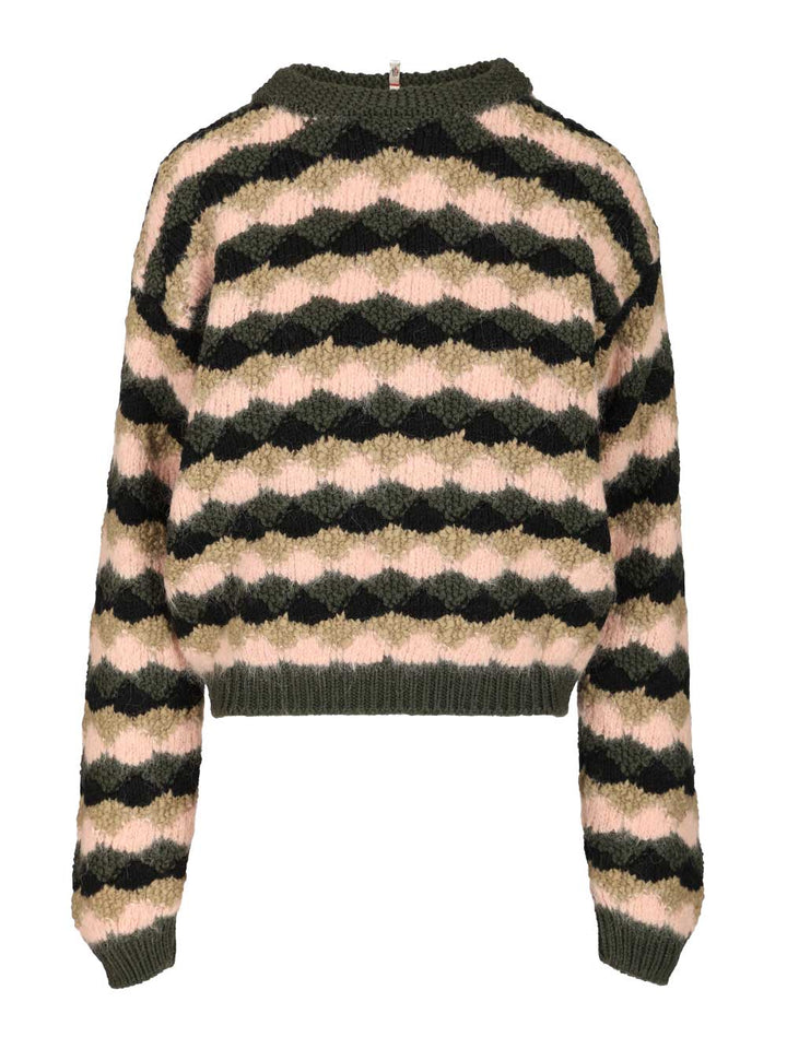 Moncler Grenoble Striped Sweater In Wool And Alpaca Blend Knitwear - Multicolor | 1b8a3e25fc408a571b382184676a2ddbcbdff37d