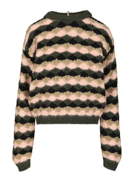 Striped Sweater In Wool And Alpaca Blend Knitwear Multicolor