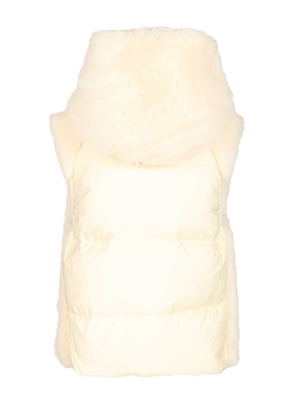 Moncler Grenoble Arve Down Padded Vest Coats - Bianco | eb1ab3a609c6fed3a708824e56b558464785f981
