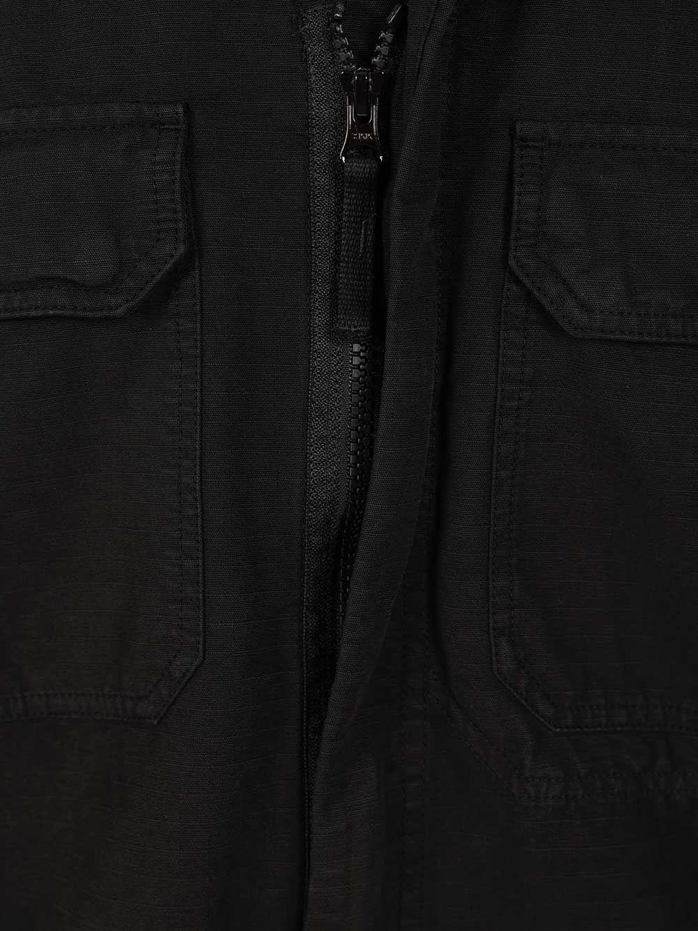 Stone Island Field Jacket In Organic Cotton Shirts - Nero | 2317fdc59ce17fbb264c68f50d9c391926633df1