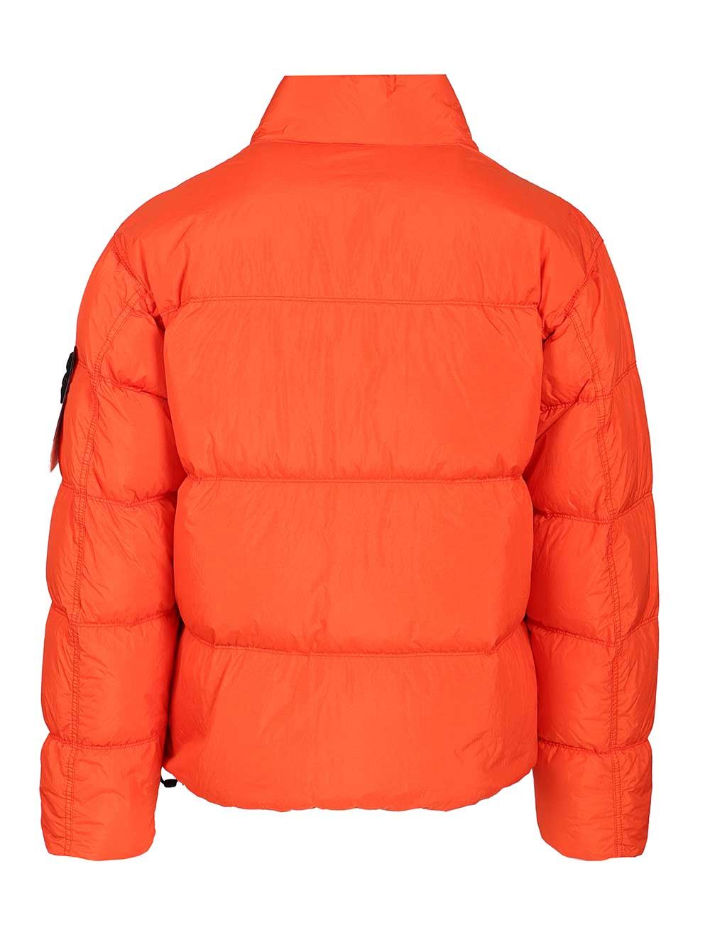 Stone Island Down Jacket In Lightweight Recycled Nylon Reps Coats - Rosso | 6d26312e1f07d926550e11eaf0fe1339c9a2d238