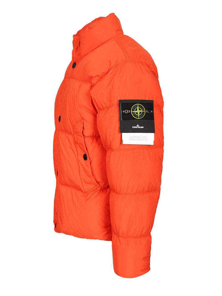 Stone Island Down Jacket In Lightweight Recycled Nylon Reps Coats - Rosso | 4facc6749828d22a6a28eae3cf4ce483f2fe4915