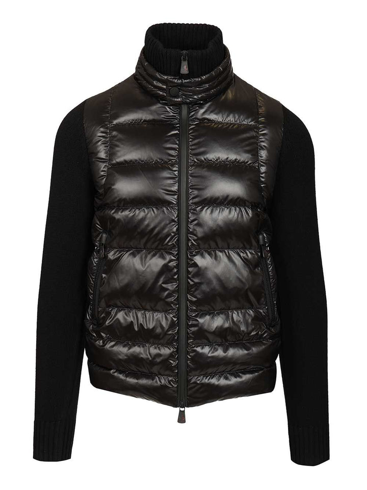 Moncler Grenoble Padded Cardigan Knitwear - Nero | 25d2e6e7cc977abc20994e2bce3783f036b82f1c