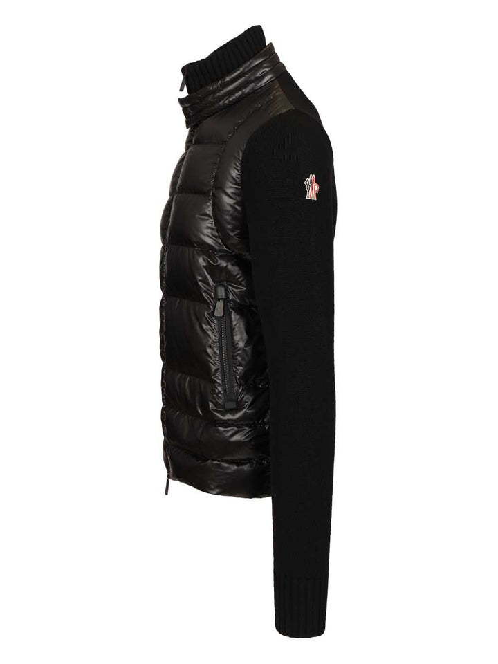 Moncler Grenoble Padded Cardigan Knitwear - Nero | 809edf1d56169ff19c3e72b8cceed1b438b60a9e