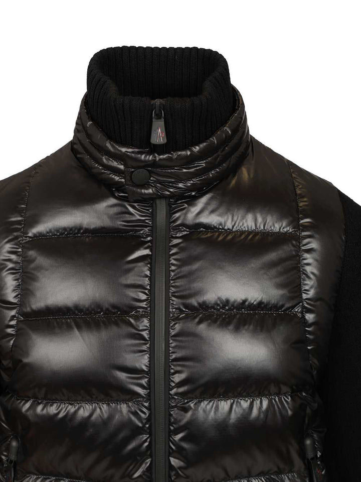 Moncler Grenoble Padded Cardigan Knitwear - Nero | 96aefe319029cb9969a8da380bfba0cbef9ba1b3