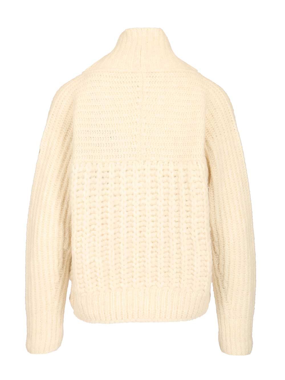 Moncler Grenoble Turtleneck Sweater Knitwear - Bianco | 6c9384db1a312217c2e509ca1e10cf6886fe4ffd