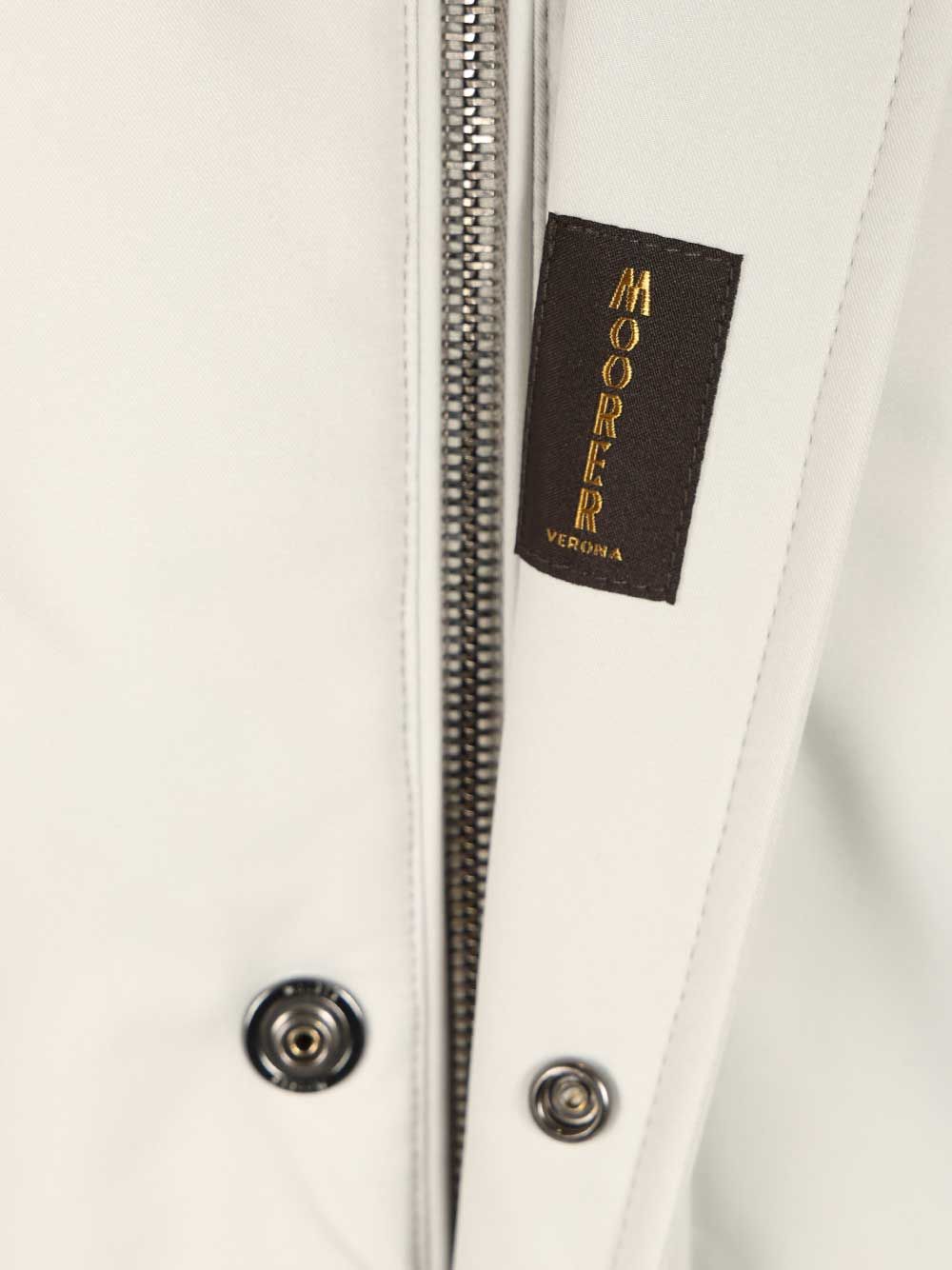 Moorer Vermont-Ads Long Down Jacket Coats - Bianco | 785a2ffd4770fb55e7ffb77de6ff0881ef4f0cf4