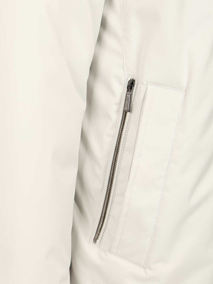 Moorer Vermont-Ads Long Down Jacket Coats - Bianco | 6c70d1d1aa6a24d5a9744636738d927c64f553c5