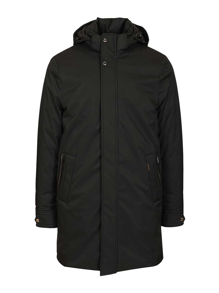 Moorer Vermont-Ads Long Down Jacket Coats - Nero | 6bceb18034bd9c60c2643a4095ab11a63e01b917