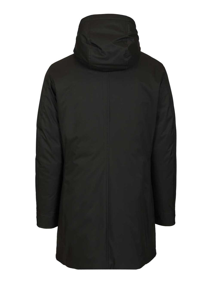 Moorer Vermont-Ads Long Down Jacket Coats - Nero | b28e90eac802f69be11deb485e9cecf94011d187