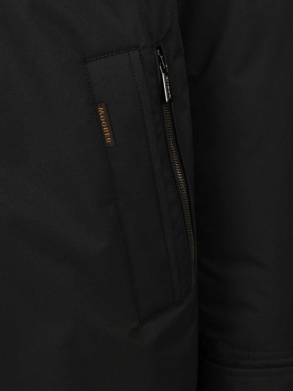 Moorer Vermont-Ads Long Down Jacket Coats - Nero | 925d5903448547ea02a57e6fe2de3932d563591d