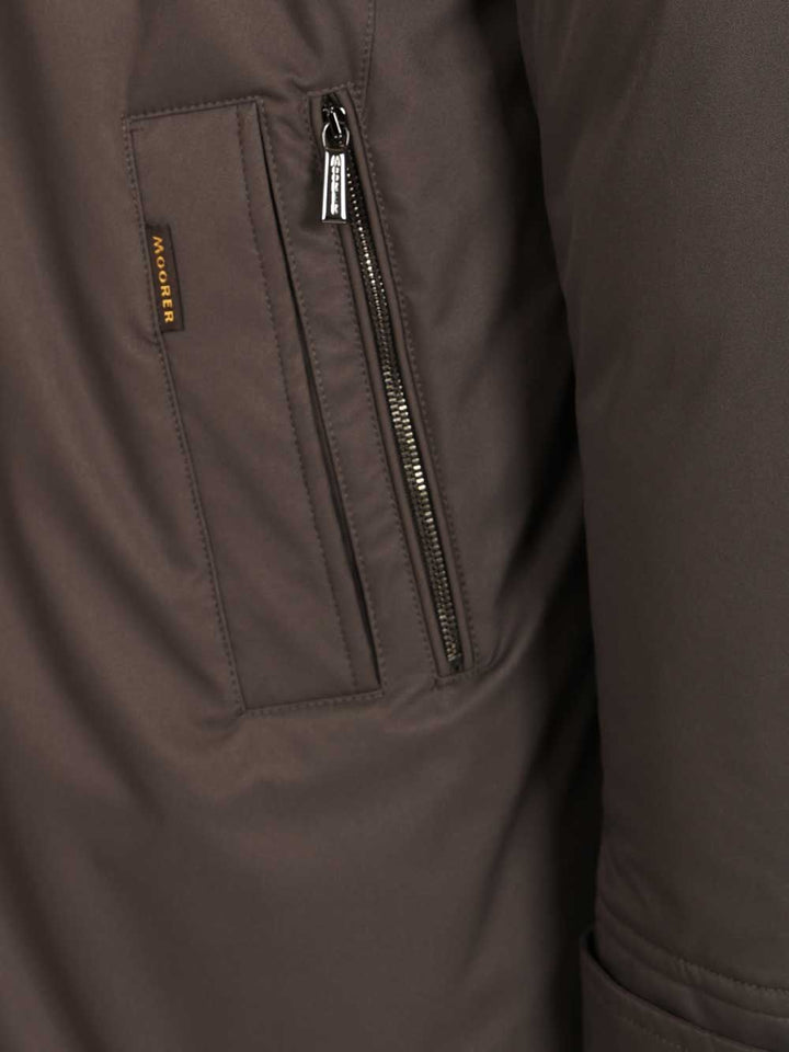 Moorer Vermont-Ads Long Down Jacket Coats - Grey | e341c6d4ba9a521676682703697759739ca1dbd1