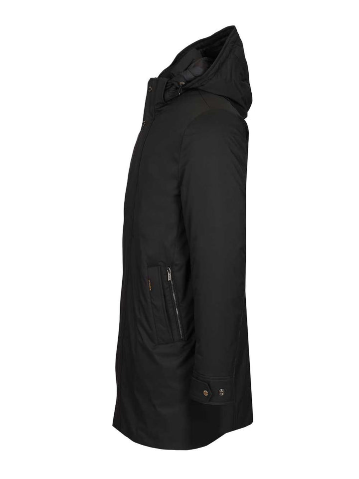 Moorer Vermont-Ads Long Down Jacket Coats - Blu | ba4b72f1cb4b678e11e98c42707dcc85d4d03f1c