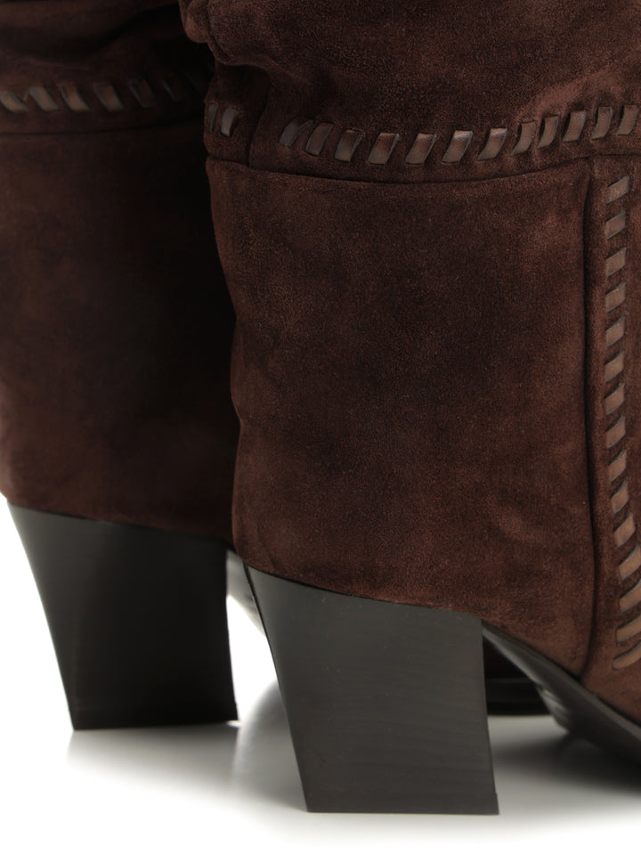 Jimmy Choo Hart Stitch Suede Boots - Marrone | 6b4cfe491a11f3a97d3da9c8d45506c45efe67cd