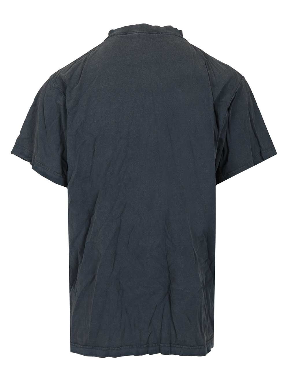 Balenciaga “Luxury Script Oversize” T-Shirt - Blu | ad371af32cbc6f2d3ec883f5cc6038a881f7aad7