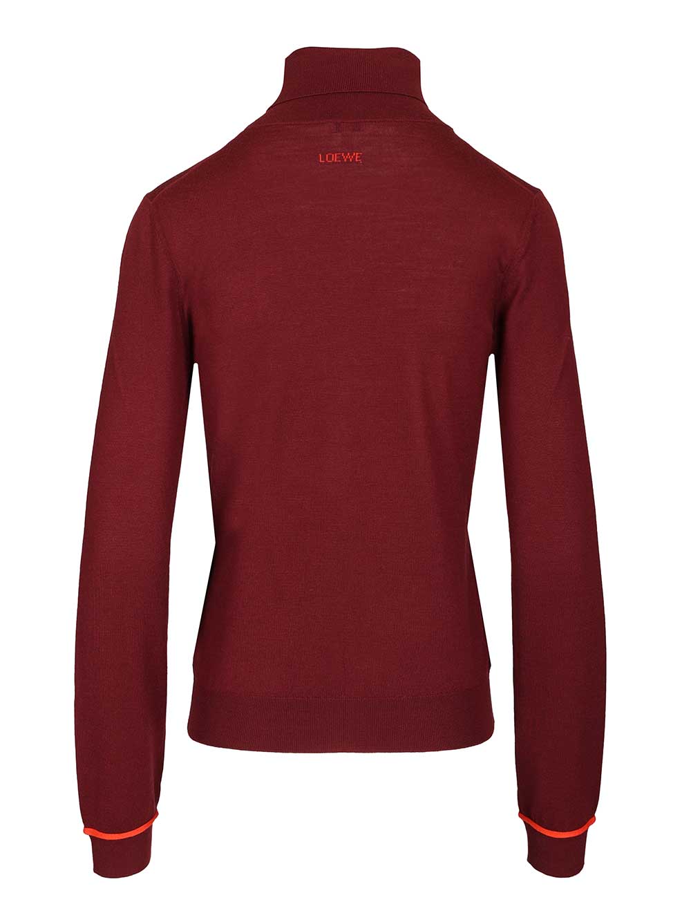 Loewe Wool Turtleneck Knitwear - Bordeaux | 6c861dfbe47f6b142a75d26c1602254cdb054e08