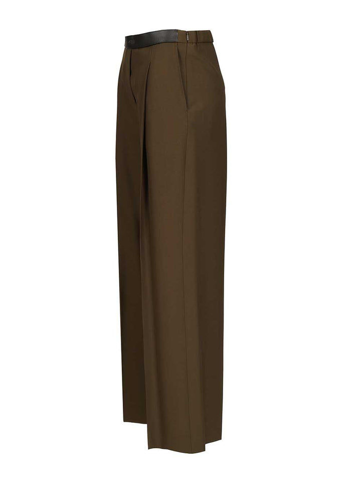 Loewe Wool Trousers - Verde | 5348e0c5fd19b95aabad5fc2325383a50f24349f