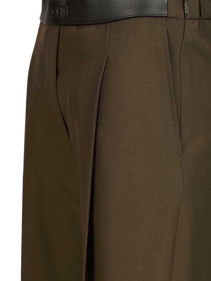 Loewe Wool Trousers - Verde | 1b3ec8c34d3ae4eec186e1b3e137a2cadfaf46b4