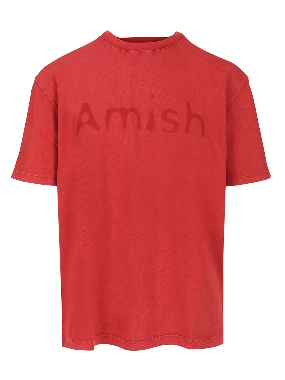 Amish Shadow T-Shirt - Rosso | c210486444932bc66738141e9df5f599b960f909