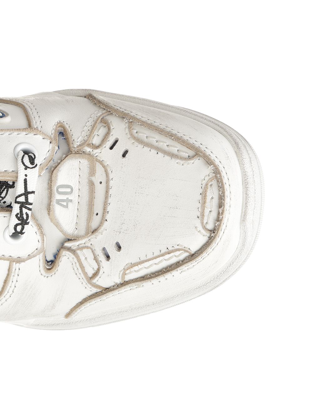 Balenciaga Hamptons Worn-Out Sneakers - Bianco | 556681d45cdfd9ed40a5db4554a5d122852a190f