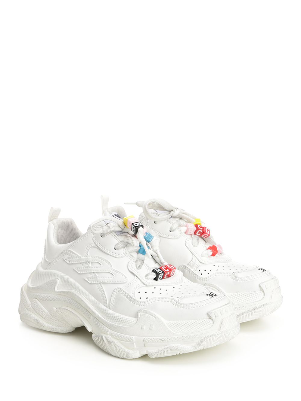 Balenciaga Triple S Sporty Sneakers - Bianco | c9cd6b134548022cdda2112af7cd789dee63f331