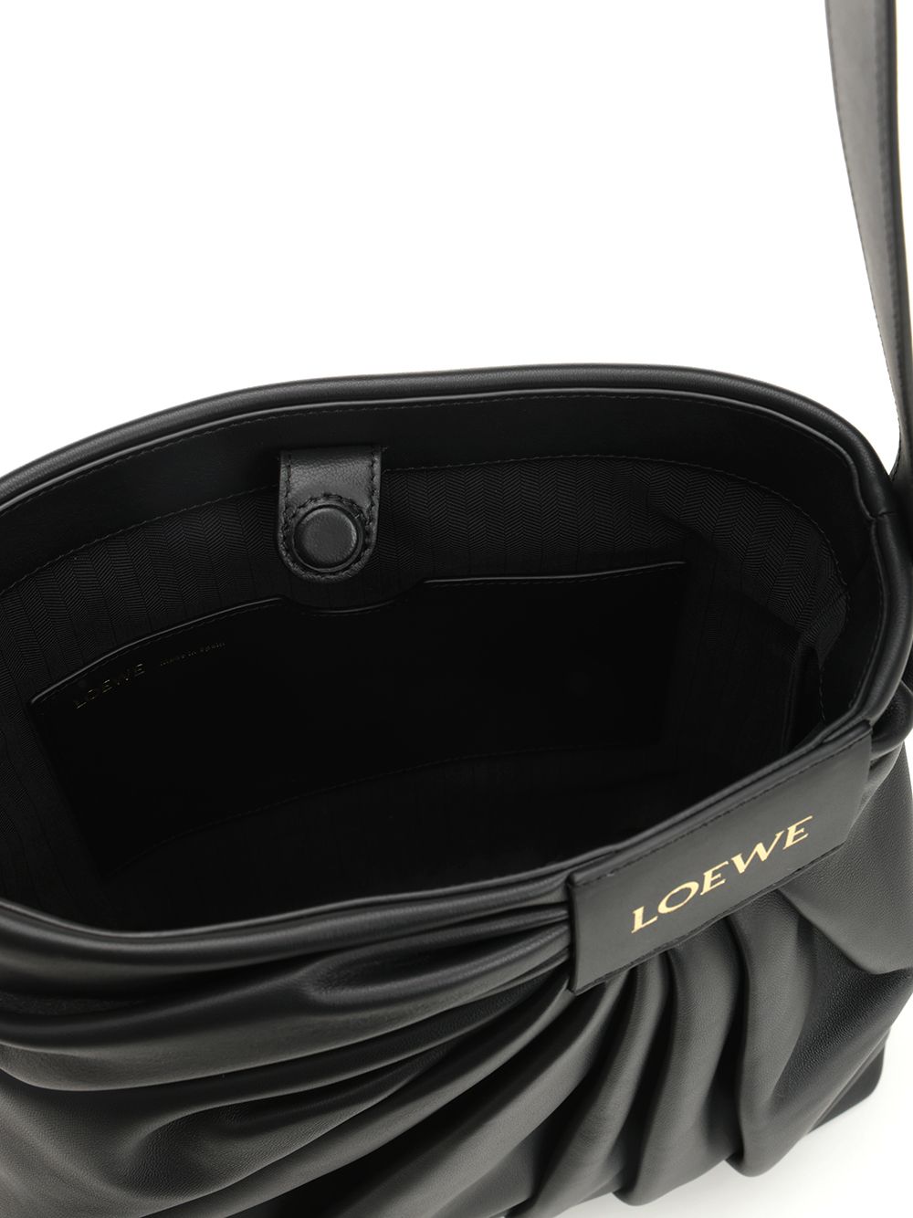 Loewe Draped Tote Shoulder Bag Crossbody Bags - Nero | 97026965e348963101a84ad05199aa8951fd7430